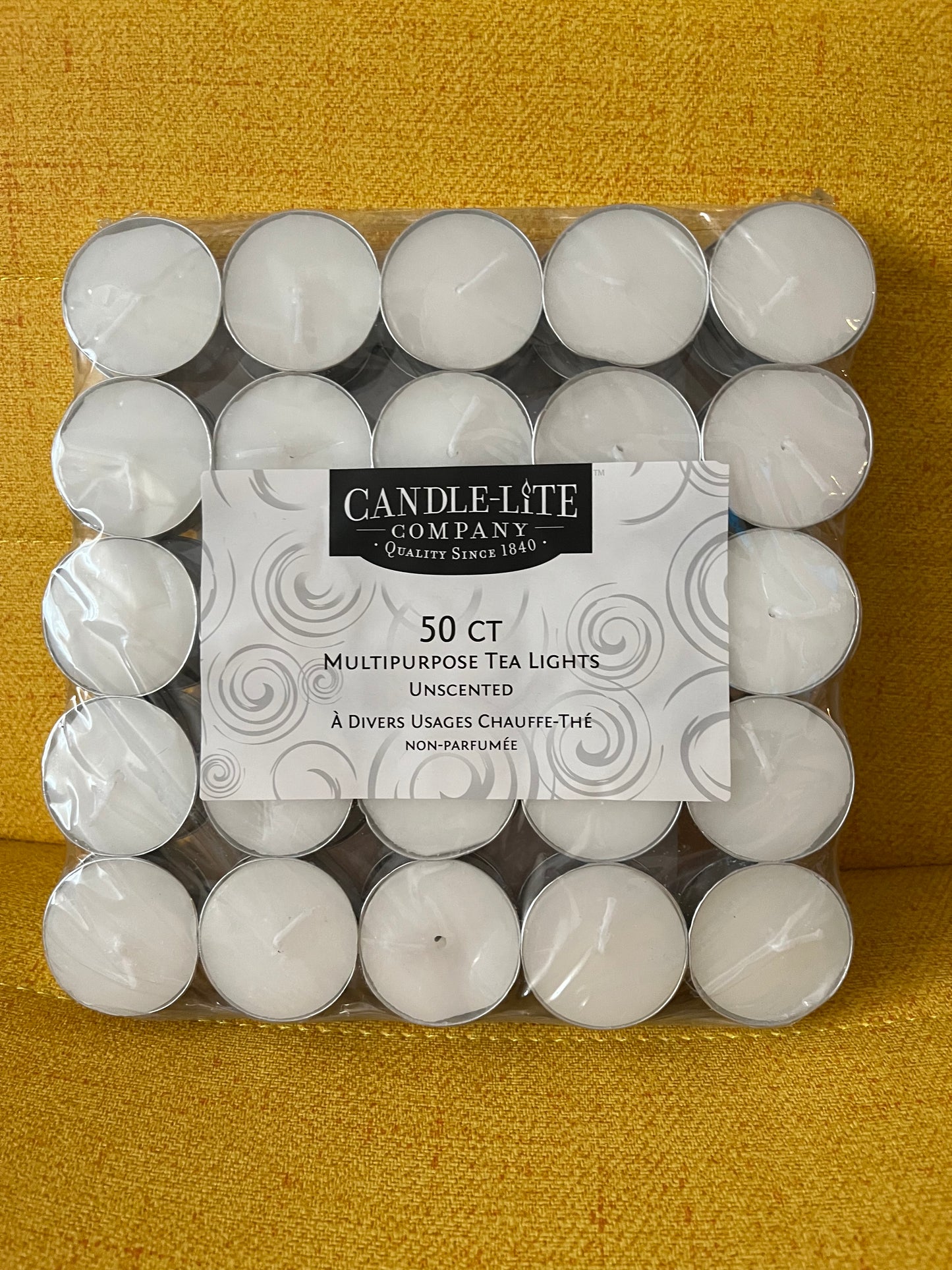 Tea light 50 pack/paquete de 50 velas pequenas