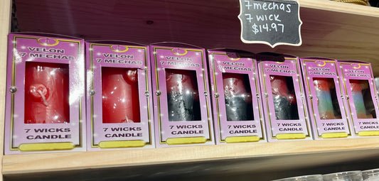 7 Mecha velas/ 7 Wick candles