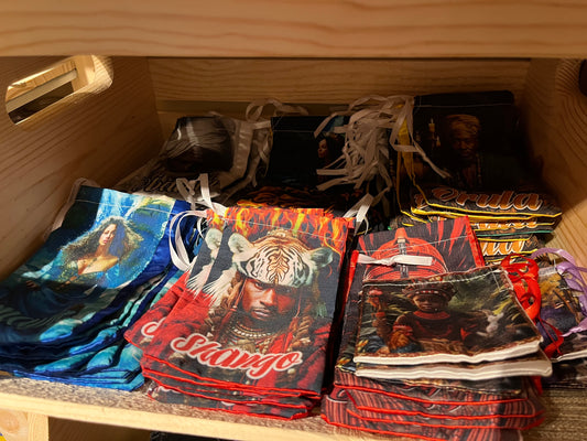 Bolsa con Imagen de santos/ Bag with image of saints