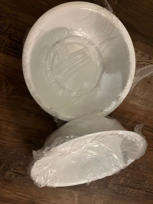 Palanganas metalicas blanca/ White metal basins