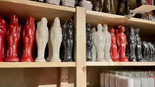 Vela figura de mujer y hombre/ Candle figure of woman and man