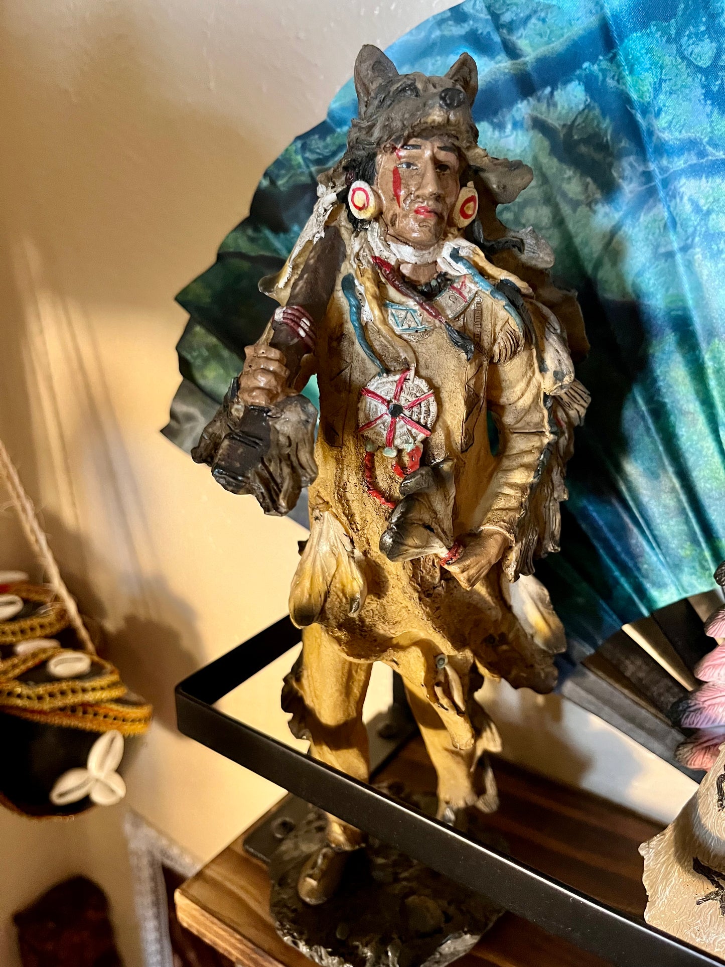 Native american statue 12''/ Indio estatua 12''