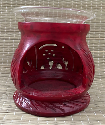 Oil Burning Lamp-Red Elephant/ Lámpara de Aceite-Elefante Rojo