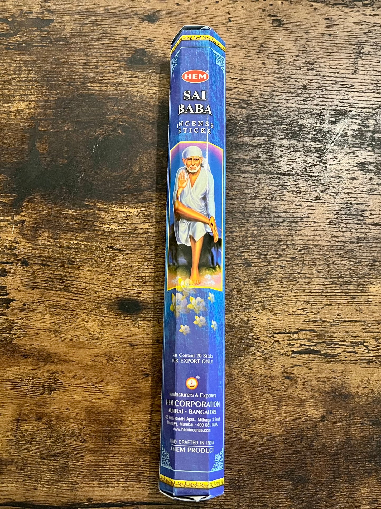 Sai Baba incense sticks/ varitas de incienso de Sai Baba