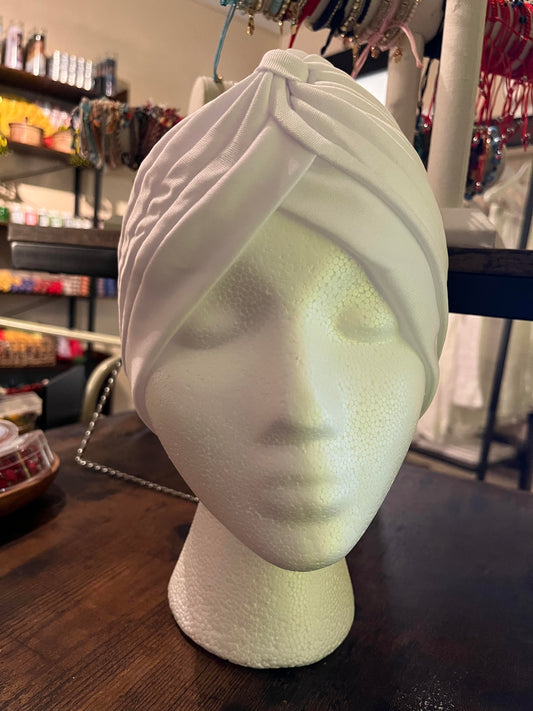 Turban head wrap white/Turbante blanco